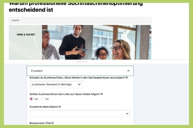 bei Suchmaschinen gefunden werden