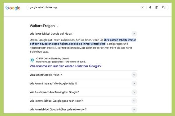 Suchergebnisse verbessern bei Google