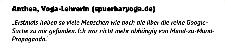 Kundenstimme Anthea Spürbar Yoga